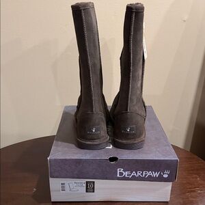 BearPaw Dark Brown Tall Suede Boots